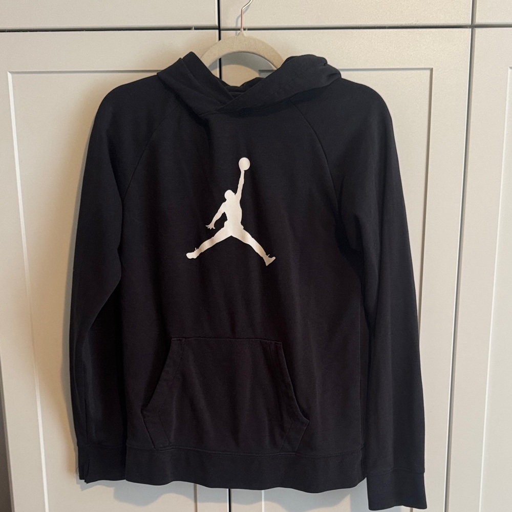 Jordan Black Hoodie with White Jumpman